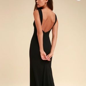 Lulu’s Black Floor Length Dress